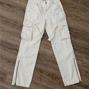 Men's White Cargo Pants
